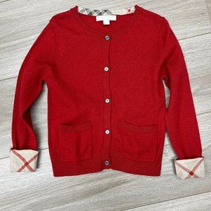 Burberry Red Cashmere Cardigan